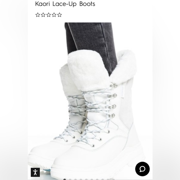 ROXY• “Kaori”•Winter White• Lace up•Leather & Faux Fur•Boots•5.5•NWT! - Picture 14 of 14